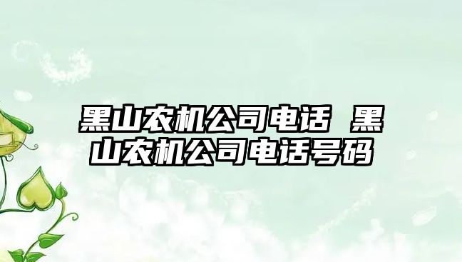 黑山農機公司電話 黑山農機公司電話號碼