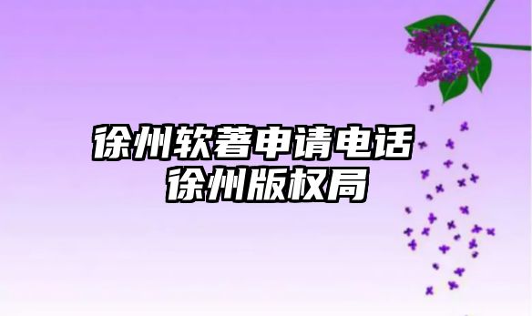 徐州軟著申請電話 徐州版權局