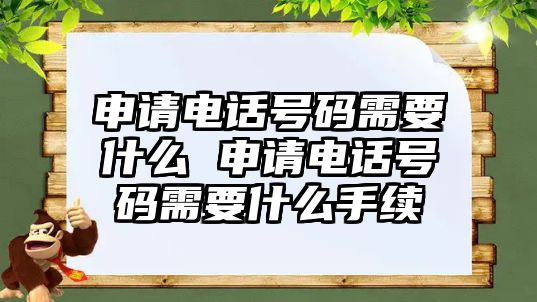 申請電話號碼需要什么 申請電話號碼需要什么手續