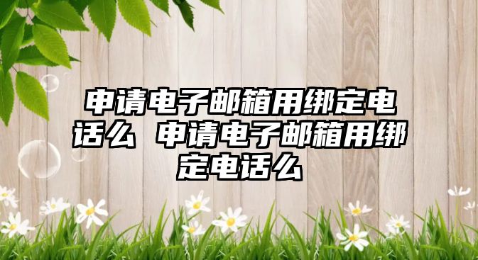 申請電子郵箱用綁定電話么 申請電子郵箱用綁定電話么