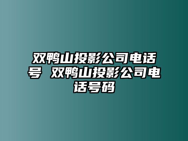 雙鴨山投影公司電話號 雙鴨山投影公司電話號碼