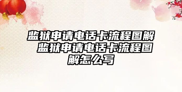 監(jiān)獄申請電話卡流程圖解 監(jiān)獄申請電話卡流程圖解怎么寫