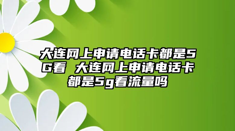 大連網上申請電話卡都是5G看 大連網上申請電話卡都是5g看流量嗎