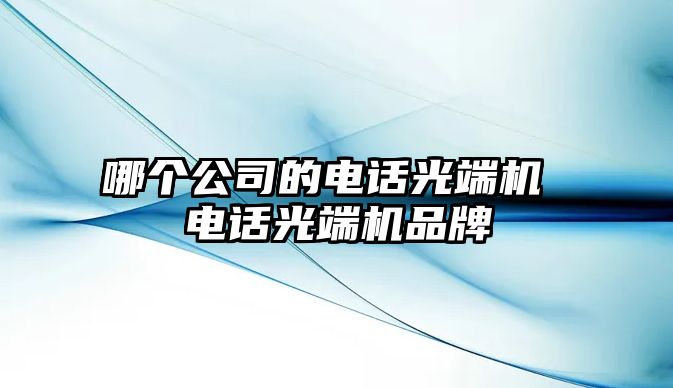 哪個公司的電話光端機 電話光端機品牌