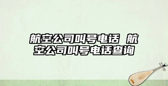 航空公司叫號電話 航空公司叫號電話查詢